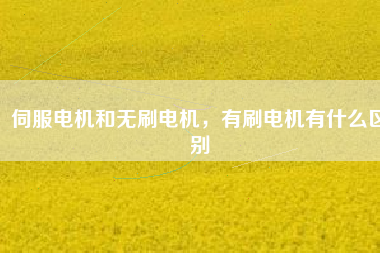 伺服電機(jī)和無(wú)刷電機(jī)，有刷電機(jī)有什么區(qū)別